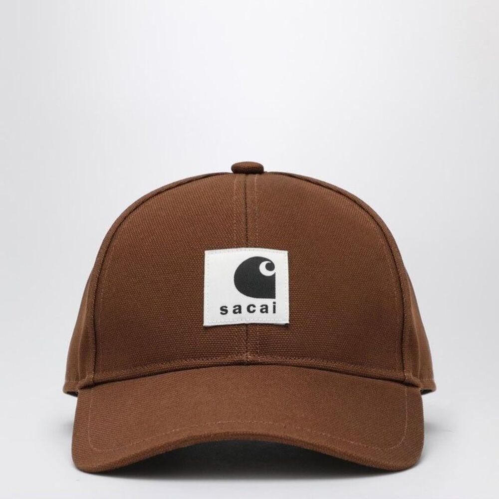 SACAI X CARHARTT WIP Collaborative Logo Cap Men Beige Hats & Caps